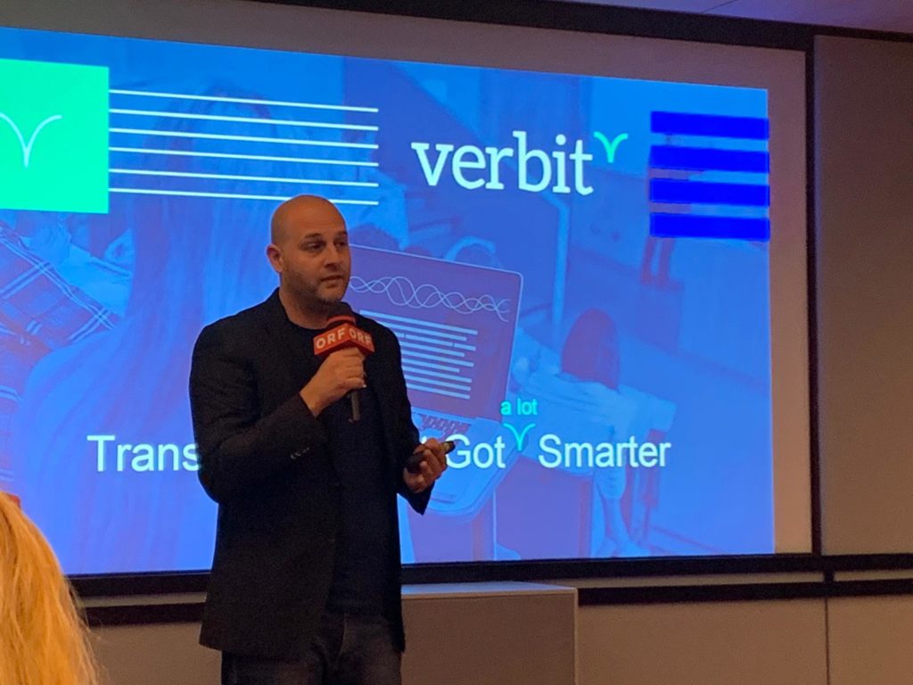 Fishov demonstrating Verbit solutions