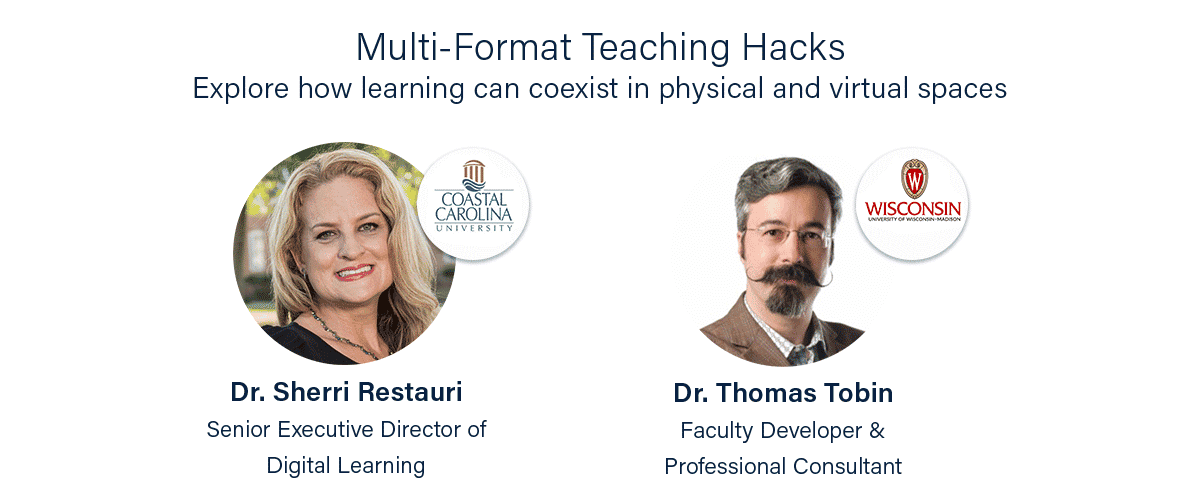 multi format teaching hacks speakers Dr. Sherri Restauri and Dr. Thomas Tobin