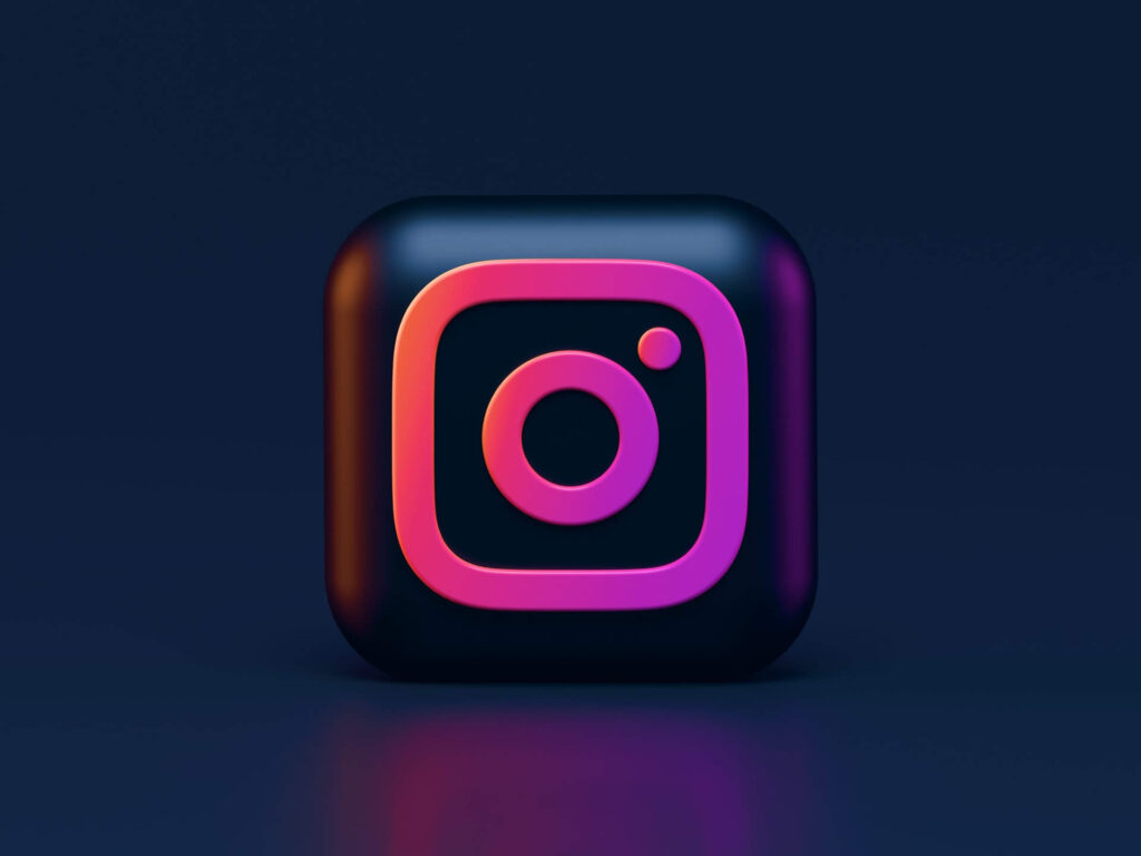 Instagram logo captioning