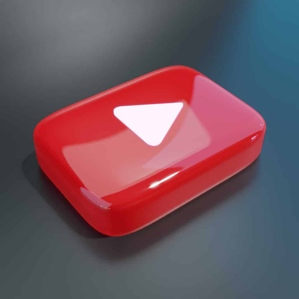 youtube app icon in 3D