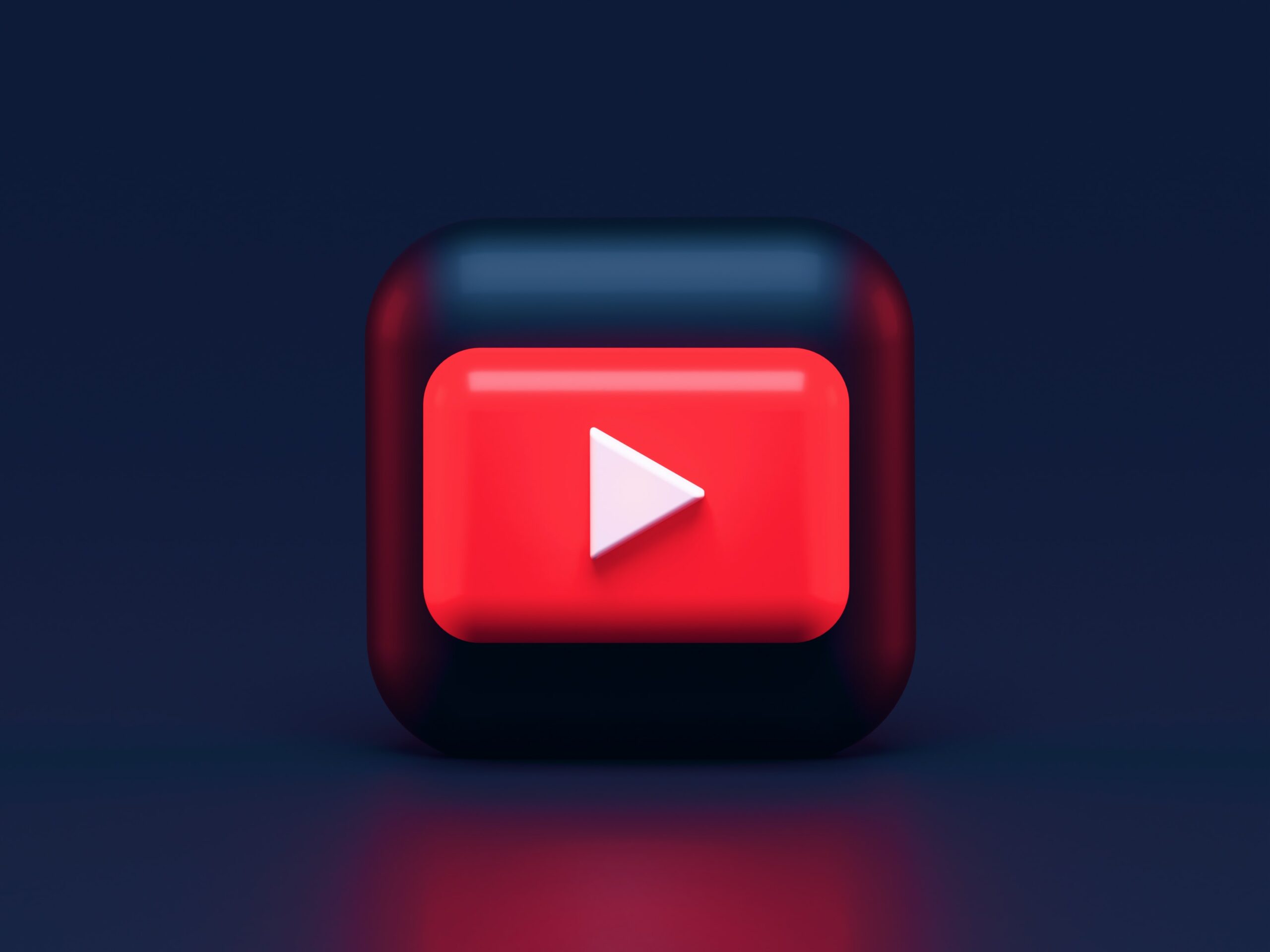 a 3d logo of youtube