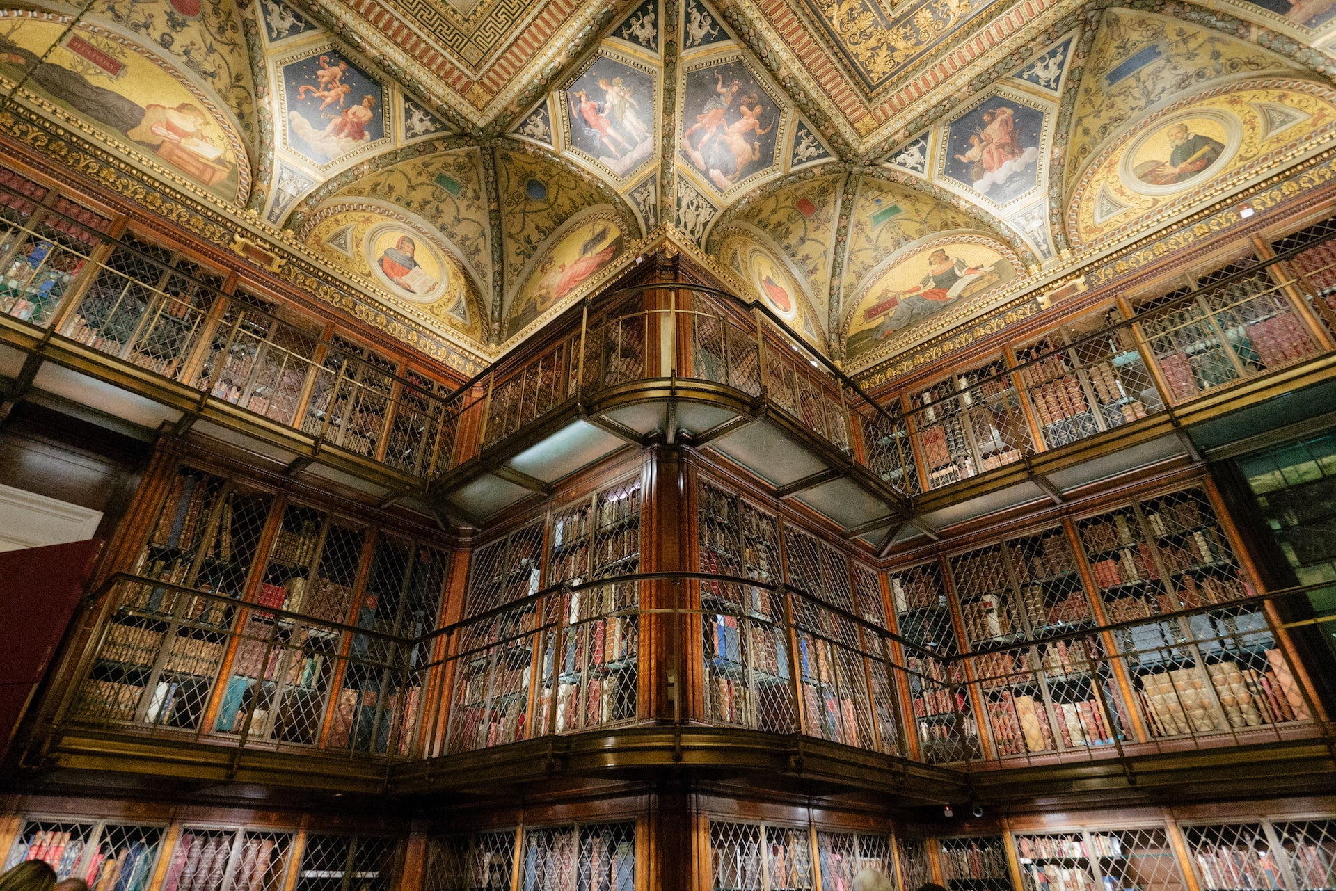 Books inside the Morgan Library and Museum in New York