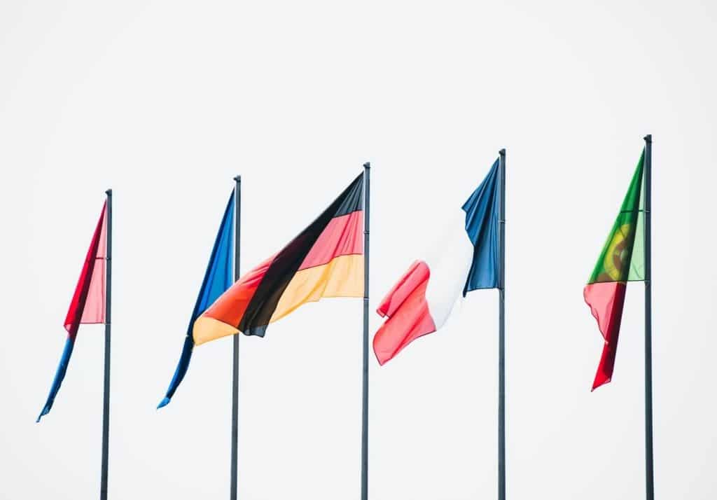 flags from various nations