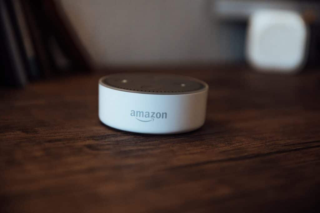 Image of Amazon echo, a device that uses voice recognition