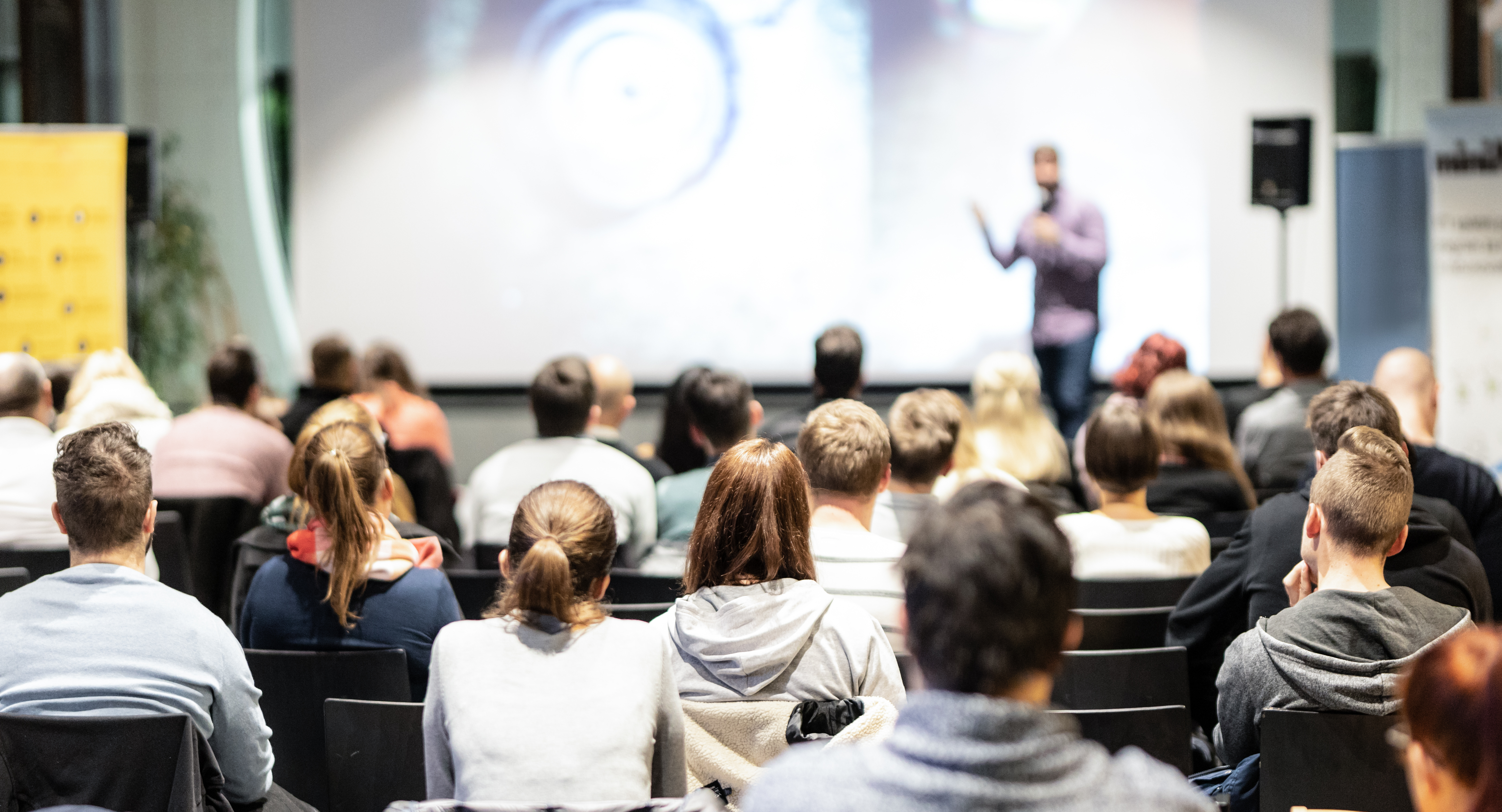Speaker,Giving,A,Talk,In,Conference,Hall,At,Business,Event.