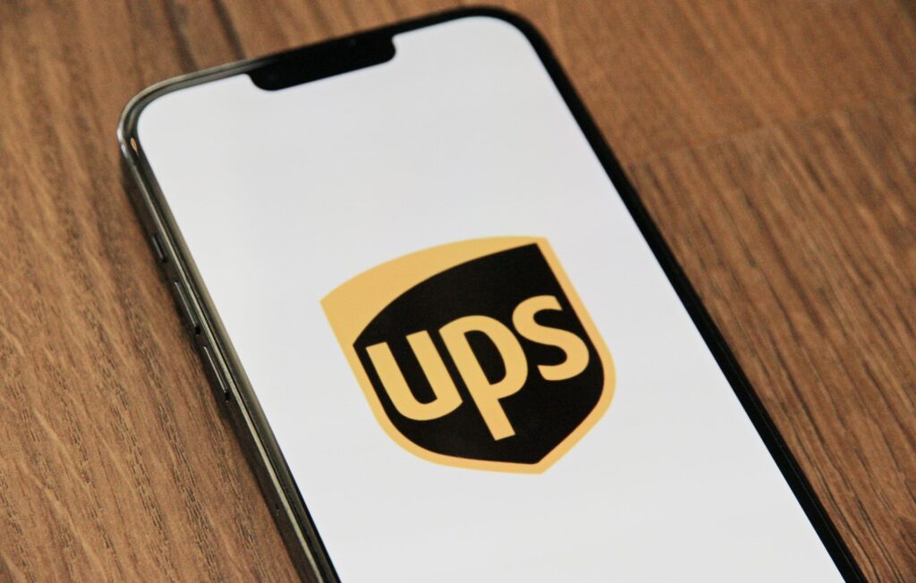 UPS app on a phone screen