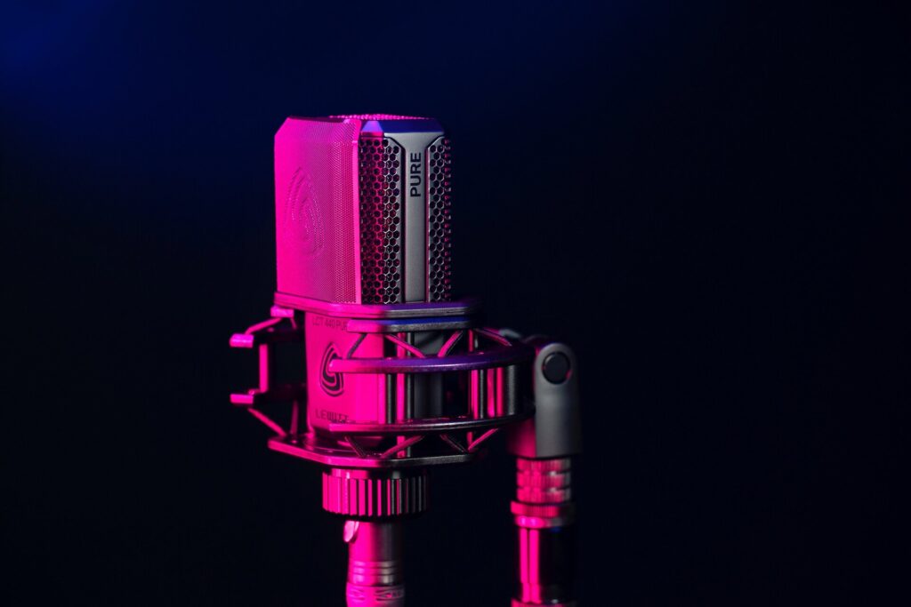 close up of a mic