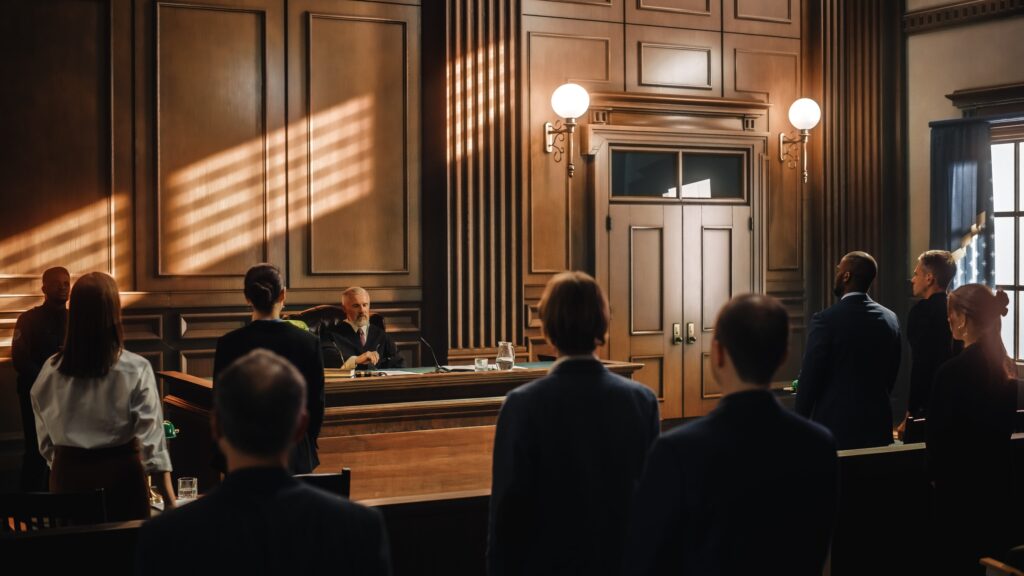 a courtroom
