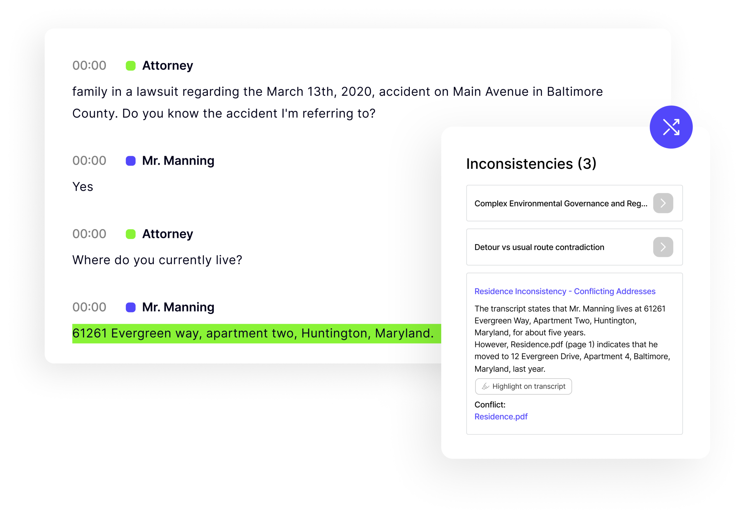 Showcasing Verbit Legal Visor functionality to enable deposition insights for attorneys and litigation teams